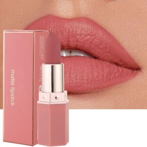 Handanyan Lip Color Hexagonal Matte Non Stick Cup Lipstick European and American Waterproof Moisturizing Lipstick Lip Glaze AOutlierA