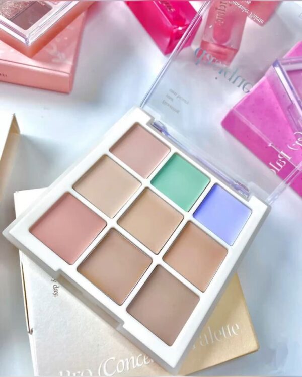 9-Color Flawless Concealer Palette - Waterproof, Sweatproof, Full Coverage - Corrects Spots, Acne, Dark Circles, Tear Grooves - Image 2