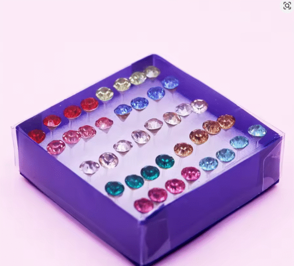 20 Pair/Set Women Girl Rhinestone Crystal Ear Stud Earrings Party Elegant Simple Daily Wear Earring Jewelry Gift 2.5 3 4 5mm