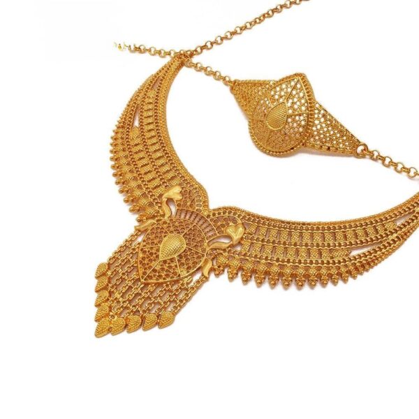 Dubai fashion Gold plated filled bridal Fine Jewelry sets Necklace Earrings Bracelet Rings gifts wedding jewellery set for women - Image 3