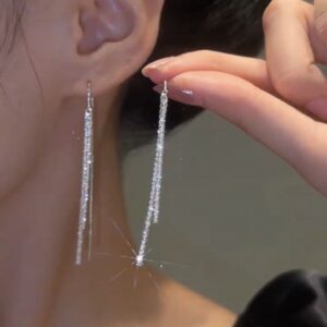 New Long Tassel Chain Dangle Earrings for Women girl Trend Korean Fashion Fine Earring