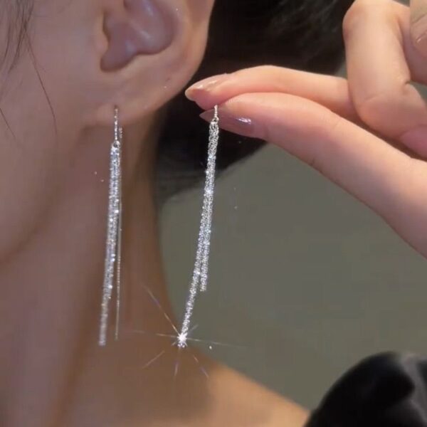 New Long Tassel Chain Dangle Earrings for Women girl Trend Korean Fashion Fine Earring