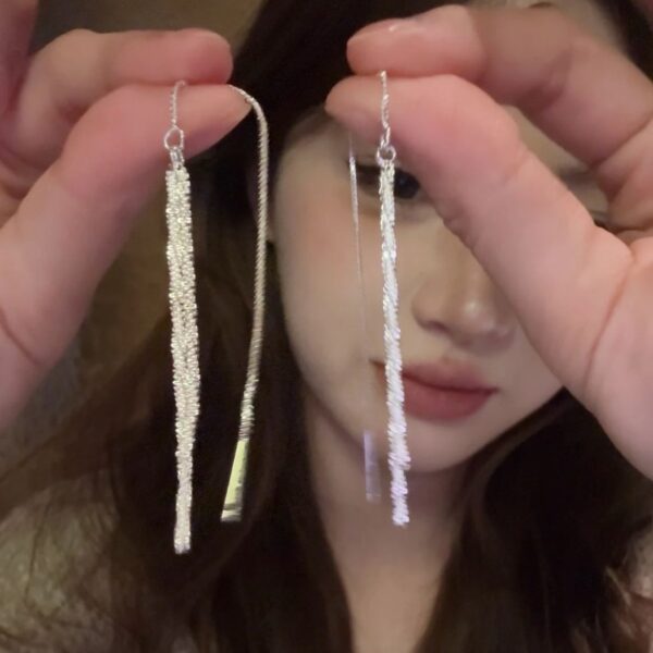 New Long Tassel Chain Dangle Earrings for Women girl Trend Korean Fashion Fine Earring - Image 4