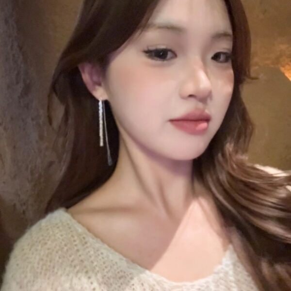 New Long Tassel Chain Dangle Earrings for Women girl Trend Korean Fashion Fine Earring - Image 2