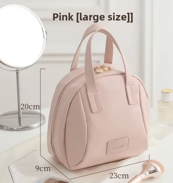 Portable Travel Large Capacity Pu Handheld Cosmetic Bag Desktop Makeup Storage Bag For Toiletries Cosmetic Separation - Image 2