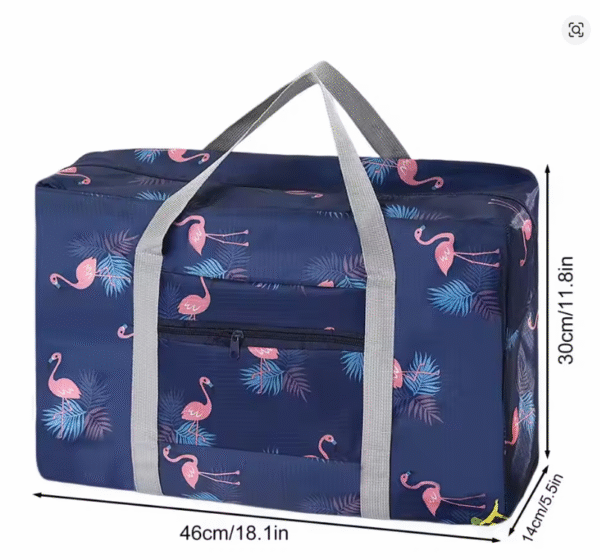 46*30cm Foldable Travel Duffel Bag Tote Carry-on Luggage Bag Large Capacity Waterproof Portable Grocery Storage Bag With Zipper - Image 2