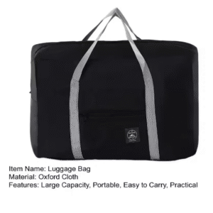 46*30cm Foldable Travel Duffel Bag Tote Carry-on Luggage Bag Large Capacity Waterproof Portable Grocery Storage Bag With Zipper