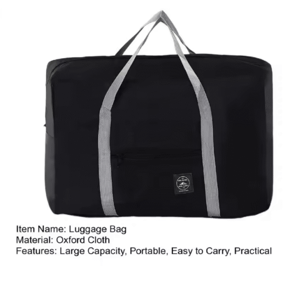 46*30cm Foldable Travel Duffel Bag Tote Carry-on Luggage Bag Large Capacity Waterproof Portable Grocery Storage Bag With Zipper