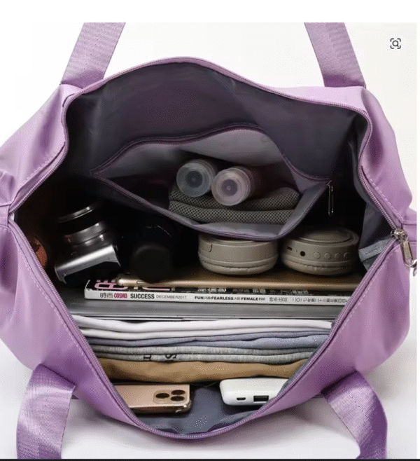 Foldable Travel Bag Stretchable Large Capacity Gym Bags Nylon Waterproof Double Layer Zipper Hangbag Luggage Organizer Tote New - Image 2