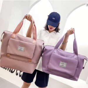 Foldable Travel Bag Stretchable Large Capacity Gym Bags Nylon Waterproof Double Layer Zipper Hangbag Luggage Organizer Tote New