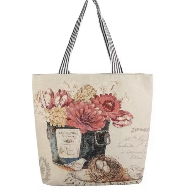 2024 New Cartoon Printed Canvas Shoulder Bag Fashion Female Simple Large-capacity Multi-function Student Book Package All-Match - Image 3