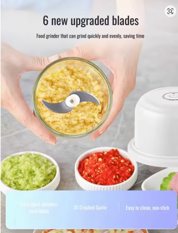 Electric Multifunctional Grinder Hand Pull Garlic Masher Multifunctional Electric Garlic Pounder - Image 2