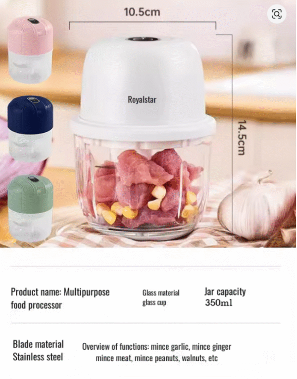 Electric Multifunctional Grinder Hand Pull Garlic Masher Multifunctional Electric Garlic Pounder