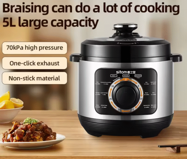 Factory Wholesale 5L Smart Digital Touch LCD Multi Non-Stick silver crest Home multi functional electrical pressure cooker cb - Image 3