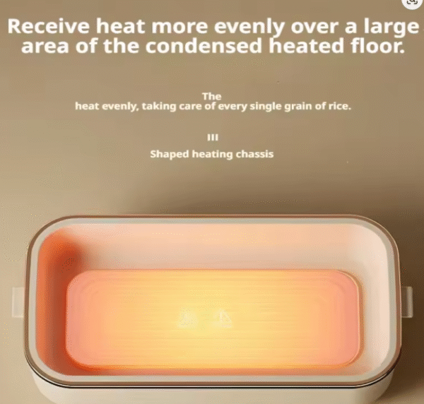 Portable Electric Lunch Boxes Office Thermal Lunch Boxes Water Free Heating Bento Box Stainless Steel Food Warmer - Image 3