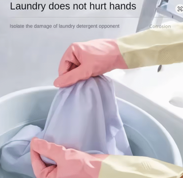 Waterproof Housework Cleaning Gloves Kitchen Cleaning Latex Laundry Dishwashing Gloves Wear Resistant Rubber Gloves - Image 2