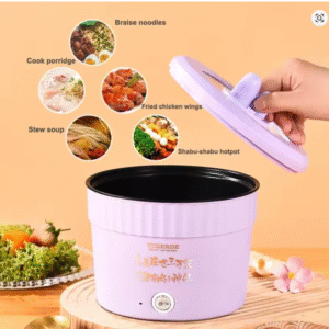 1.2L Mini Electric Hot Pot Household Multifunctional Electric Cooking Pot Double-layer Anti-scalding Portable Non-stick Pot