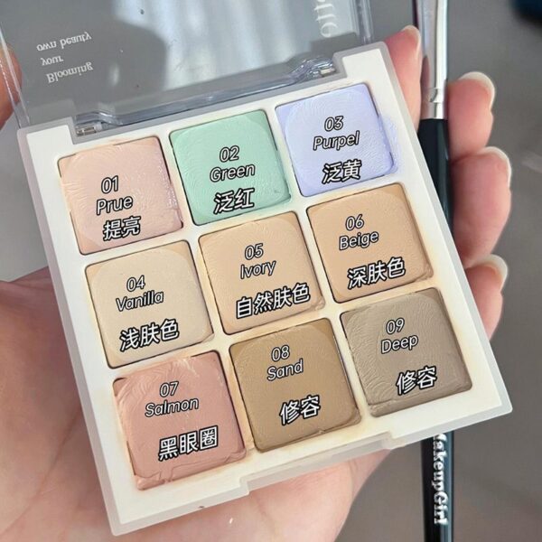 OEM/ODM Nine-Color Long-Lasting Matte Concealer Stick Mineral Cream for Brightening Skin Tone Acne Marks Dark Circles Tear - Image 3