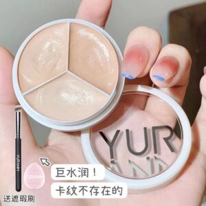 TWG Private Label 3 Colors Concealer Palette Waterproof Long-Lasting Concealer Color Corrector for Dark Circles 3 in 1 Cream