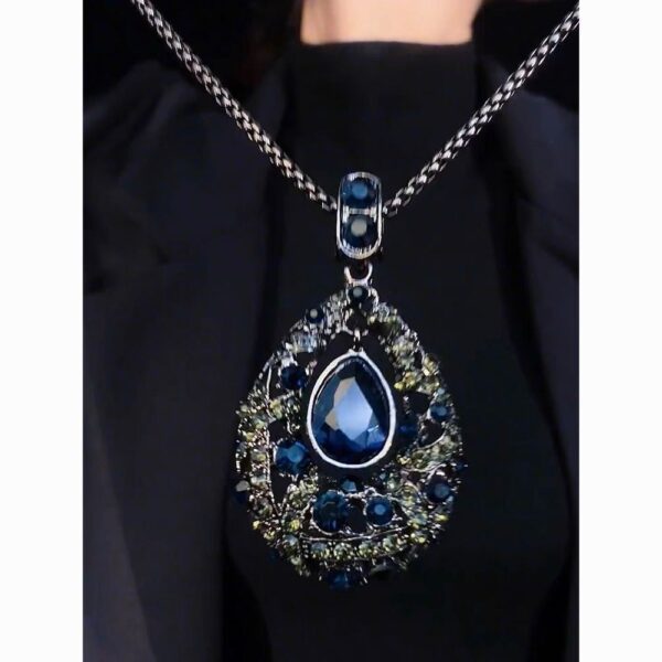 AA021944 Fashion Jewelry Crystal Sweater Chain Necklace for Woman with Rhinestone - Image 3