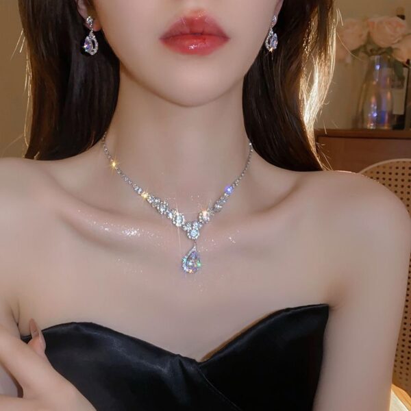 Stunning Zircon Wedding Jewelry Set Necklace