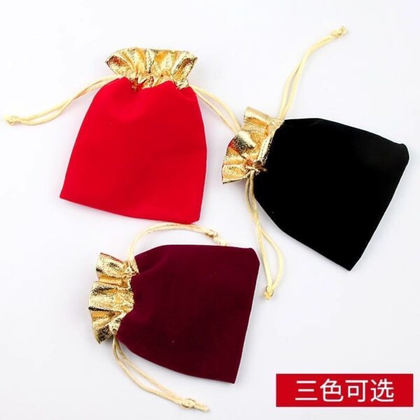 Microfiber Jewelry Packaging Pouch with Insert Pad Holder Earing Pouch Bag - Image 3