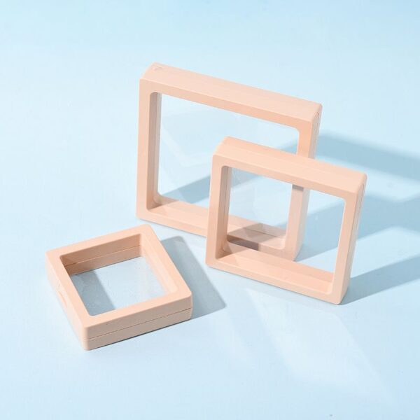 Biodegradable Waterproof ABS TPU Film Jewelry Decorations 3D Floating Frame Cosmetic Display Cases - Image 3