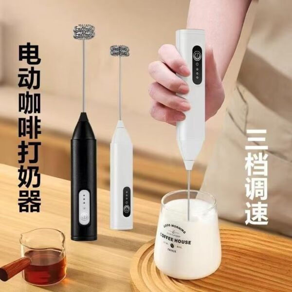 USB Rechargeable Electric Milk Frother Foam Maker Mixer Coffee Cream Drink Frothing Wireless Handheld Egg Beater
